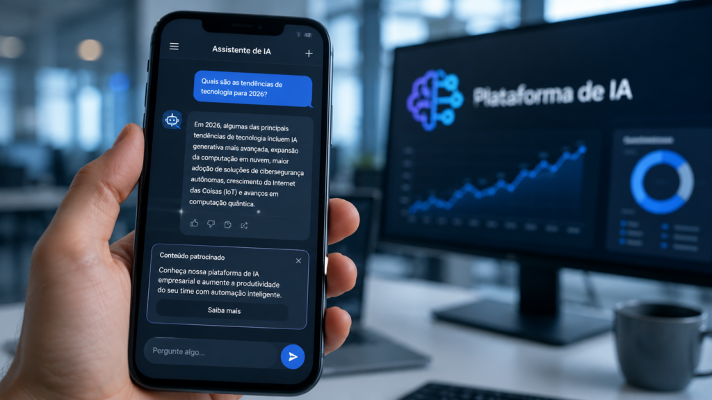 Inteligência Artificial OpenAI confirma anúncios no ChatGPT no Brasil: veja como a publicidade vai funcionar
