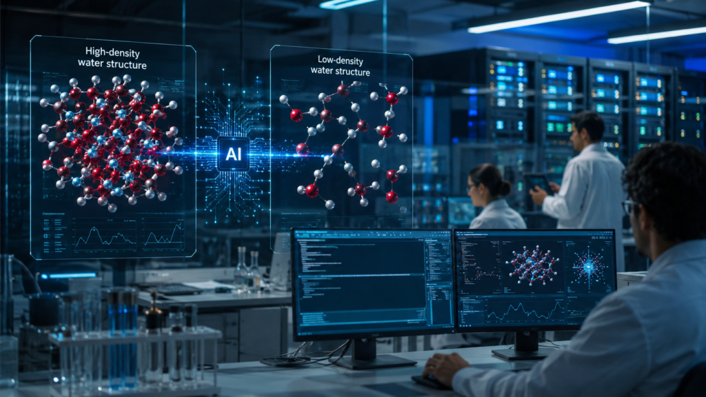 Inteligência artificial reforça hipótese de que a água pode existir em dois estados líquidos distintos