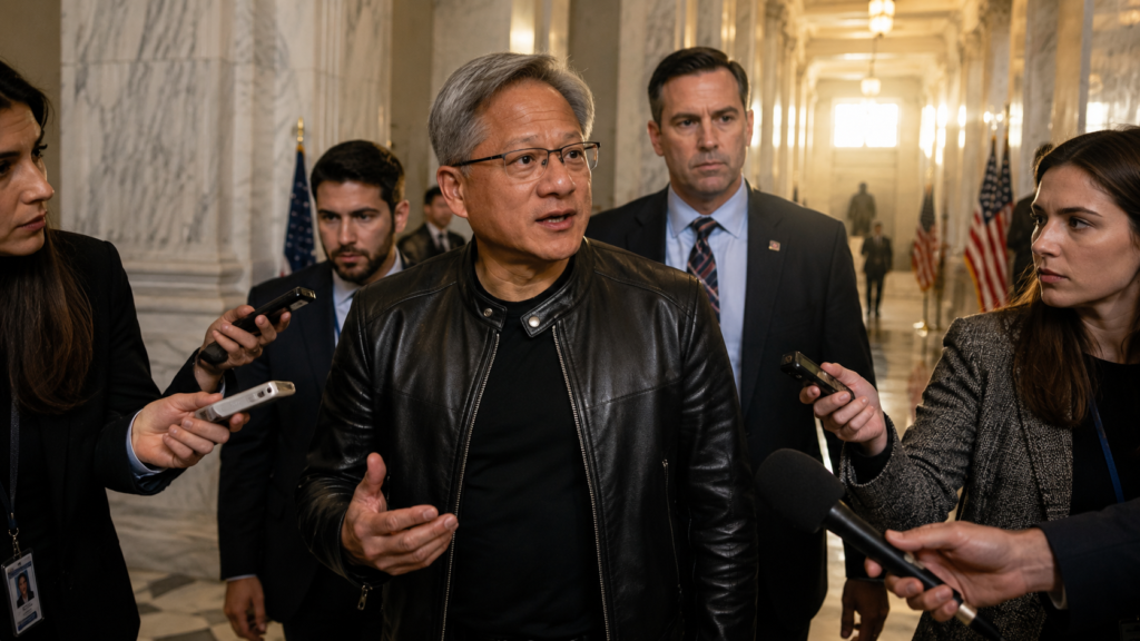 Jensen Huang vai a Washington defender modelos de IA de peso aberto em meio à pressão do Kimi K3