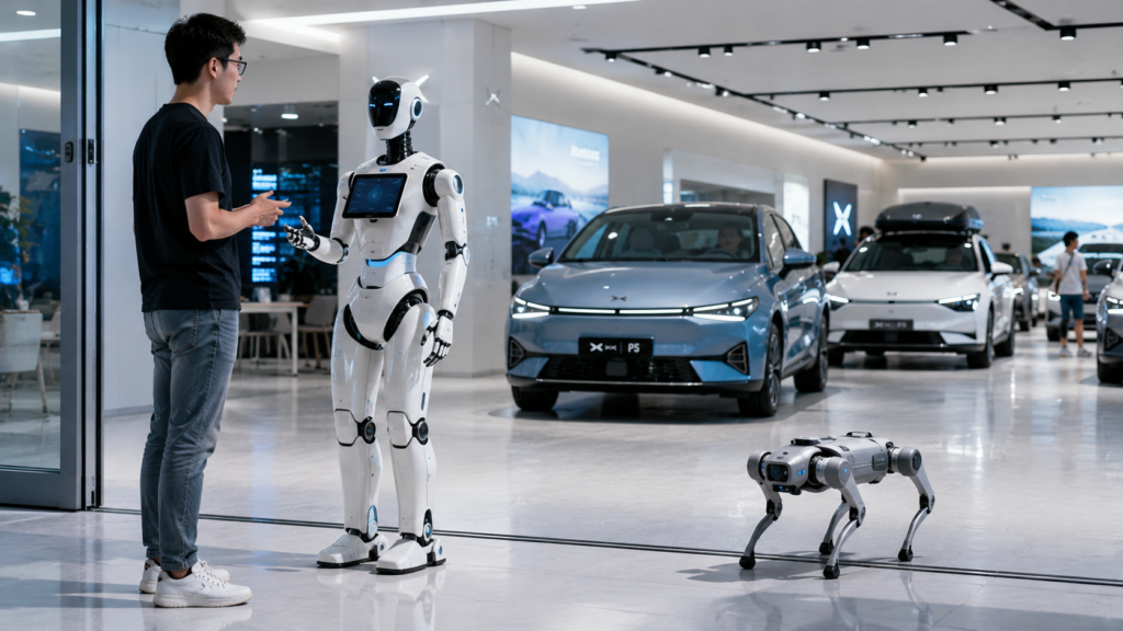 Chery vai vender cão-robô no Brasil e levar humanoides para suas lojas ainda em 2026