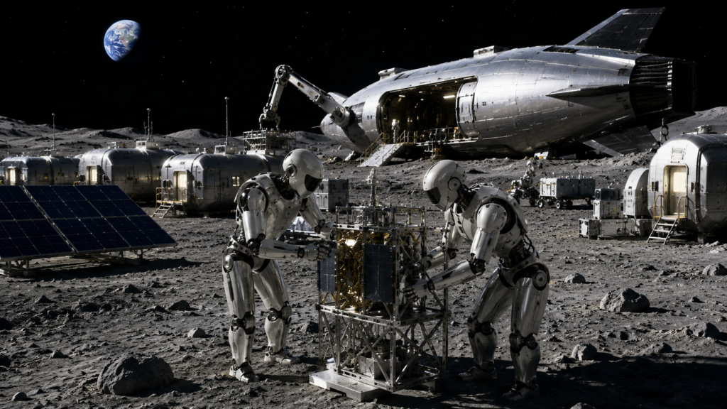 SpaceX quer fabricar satélites de IA na Lua com robôs e a Starship